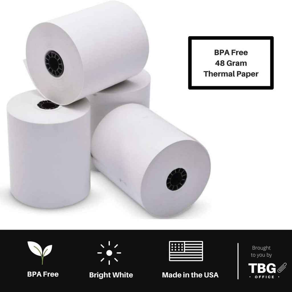 BPA Free Thermal Paper Rolls for POS Systems (1 Case - 30 Rolls) C111646