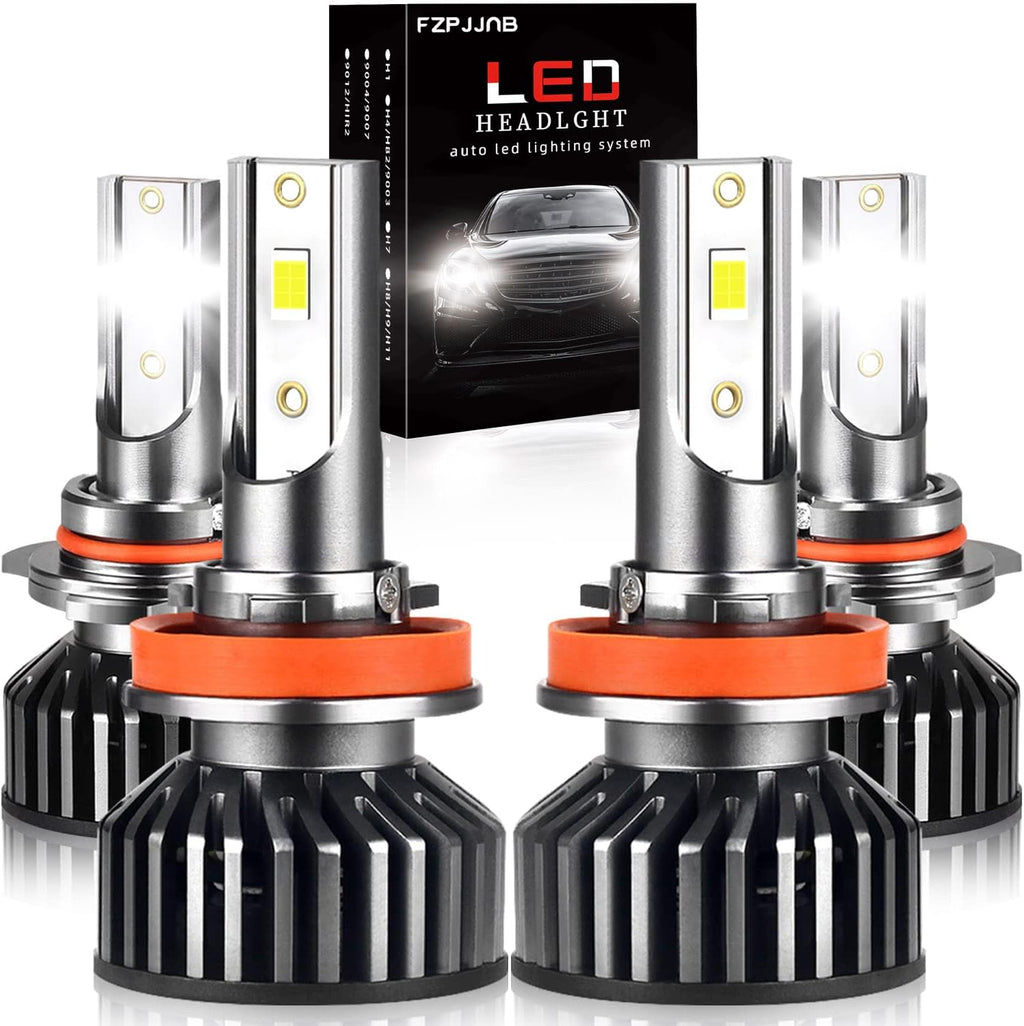 LED Headlight Bulbs 9005 High Beam 9006 Low Beam Combo, 6000K Cool White, Pack of 4 Q7610