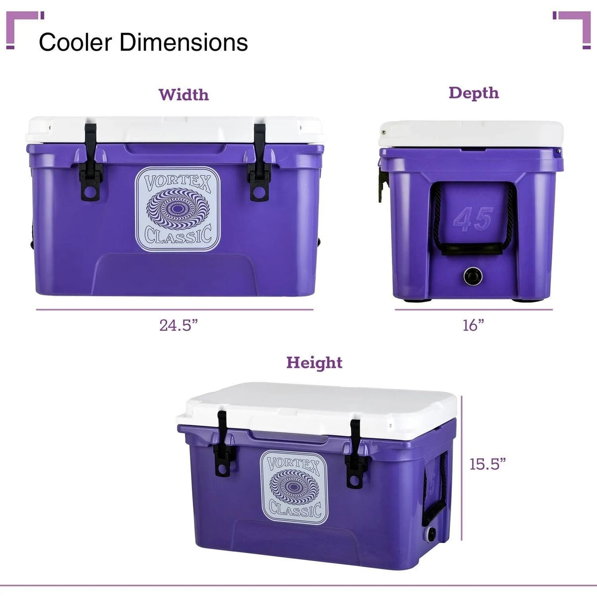 Ultra Violet 45 Qt. Rotational-Molded Cooler A327295