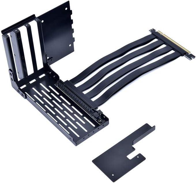 Black PCI-E x16 3.0 Extender Riser Cable 200mm with Bracket, Pack of 2 J8050