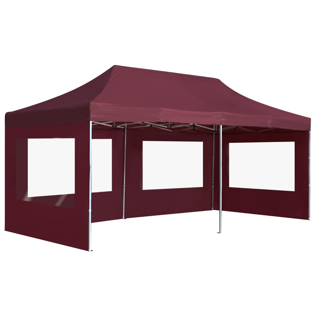 Wine Red Aluminum Folding Party Tent with Walls Y693