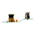 Brass Glass Floating Wall Shelf P528275