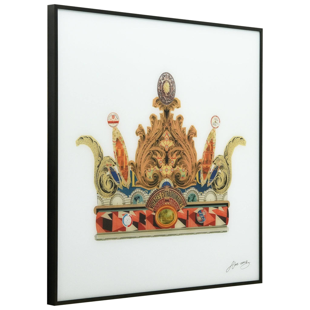 Printed on Glass Art with Anodized Aluminum Black Frame Wall G52673