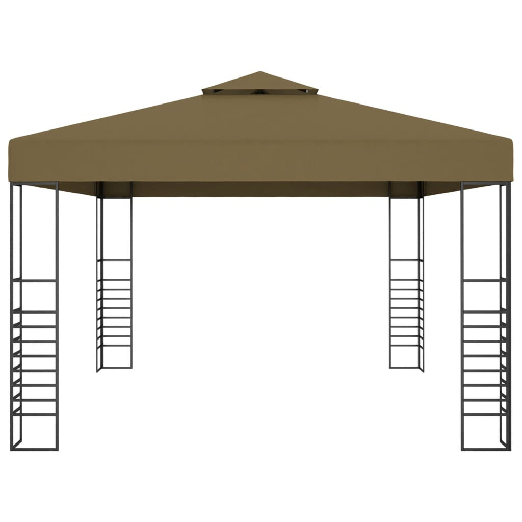 Steel Frame Garden Canopy Tent Sun Shelter Taupe Y1975