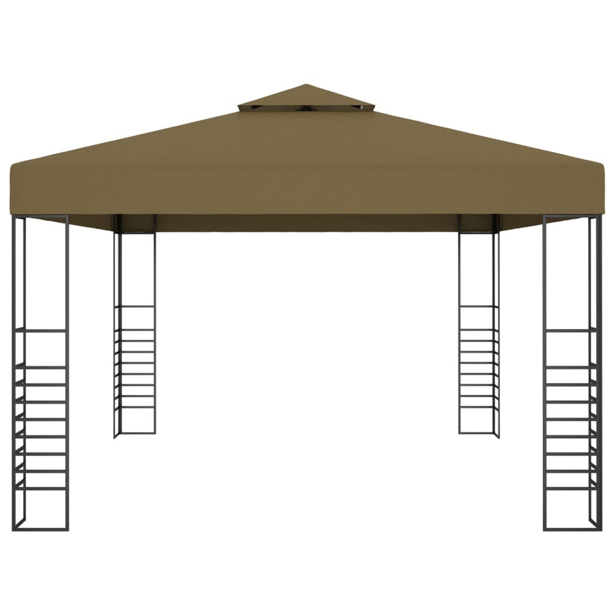 Steel Frame Garden Canopy Tent Sun Shelter Taupe Y1975