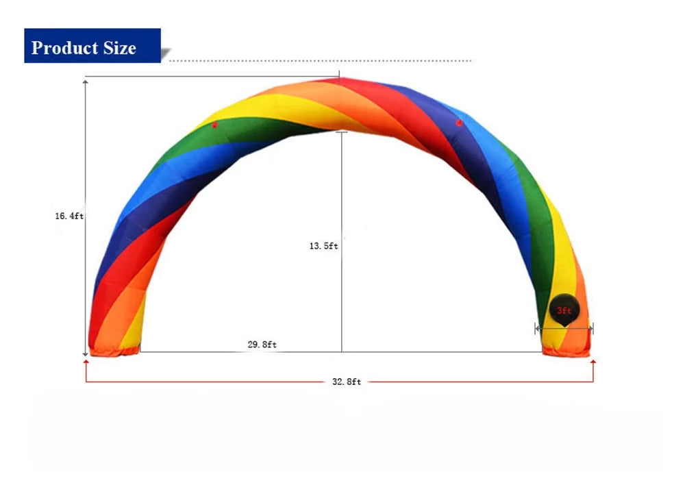 Inflatable Rainbow Advertising Arch with PU Coated L298