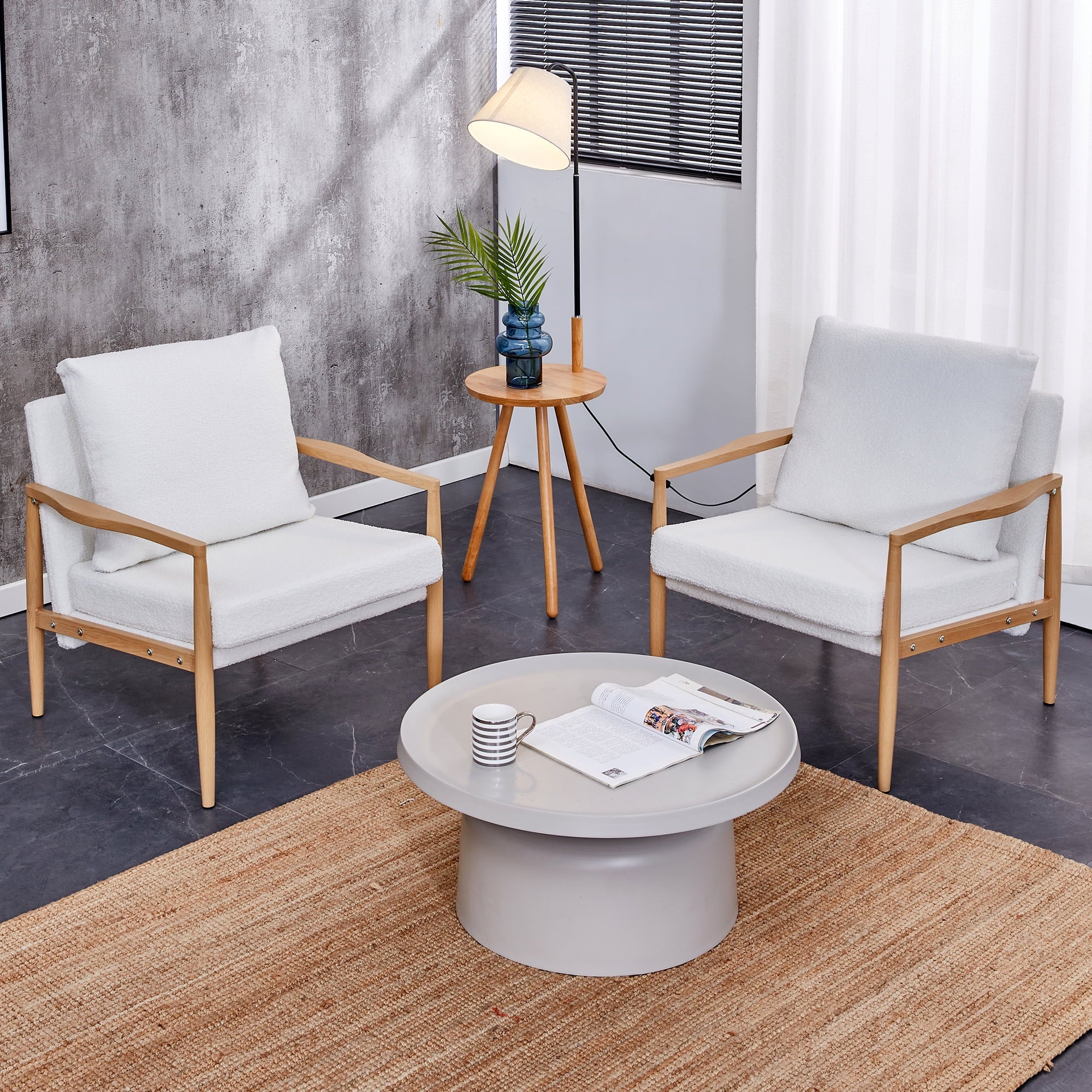 Teddy Velvet Accent Arm Chair with Metal Frame F379733