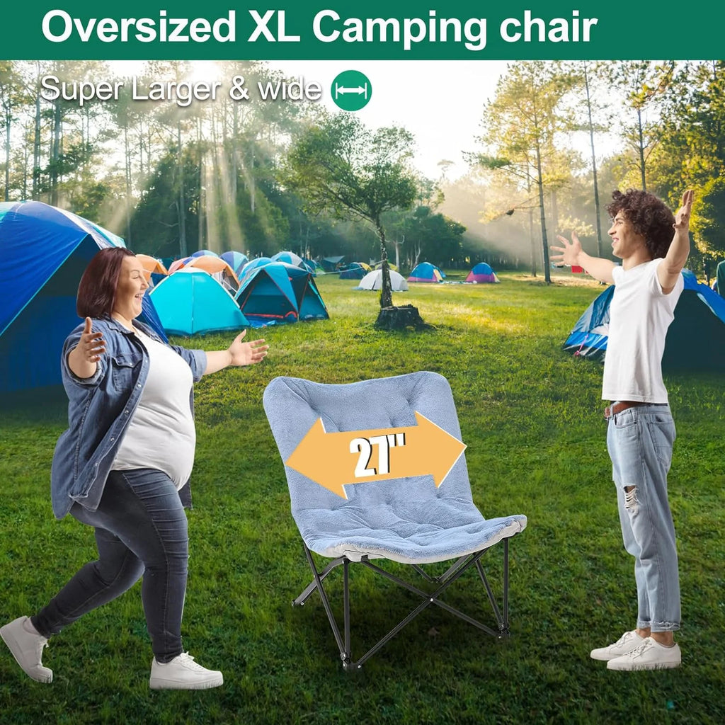 Oversize XL Folding Butterfly Chair with Carry Bag N58789