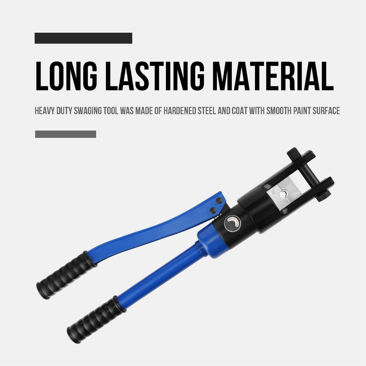 Hydraulic Cable Lug Tool, 6 AWG to 4/0 AWG Battery Cable Crimping Tool Set F9447