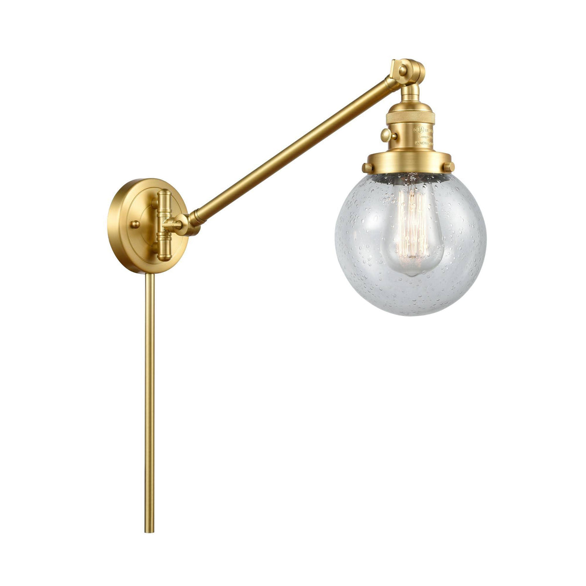 Satin Gold Swing Arm Lamp H740
