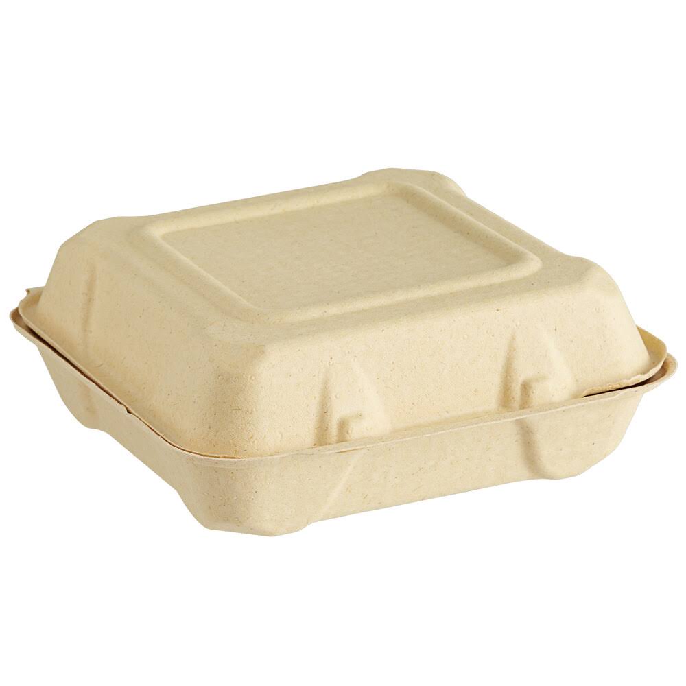 Greenware 9x22 x 9x22 1-Compartment Plant Fiber Blend Hinged Container - 200/Case I27043