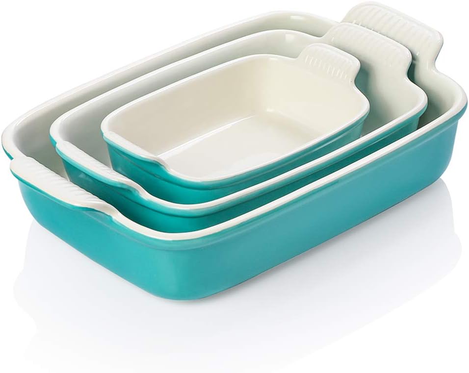 Yellow Porcelain 13 x 9.8 inch Ceramic Rectangular Baking Dish O6527