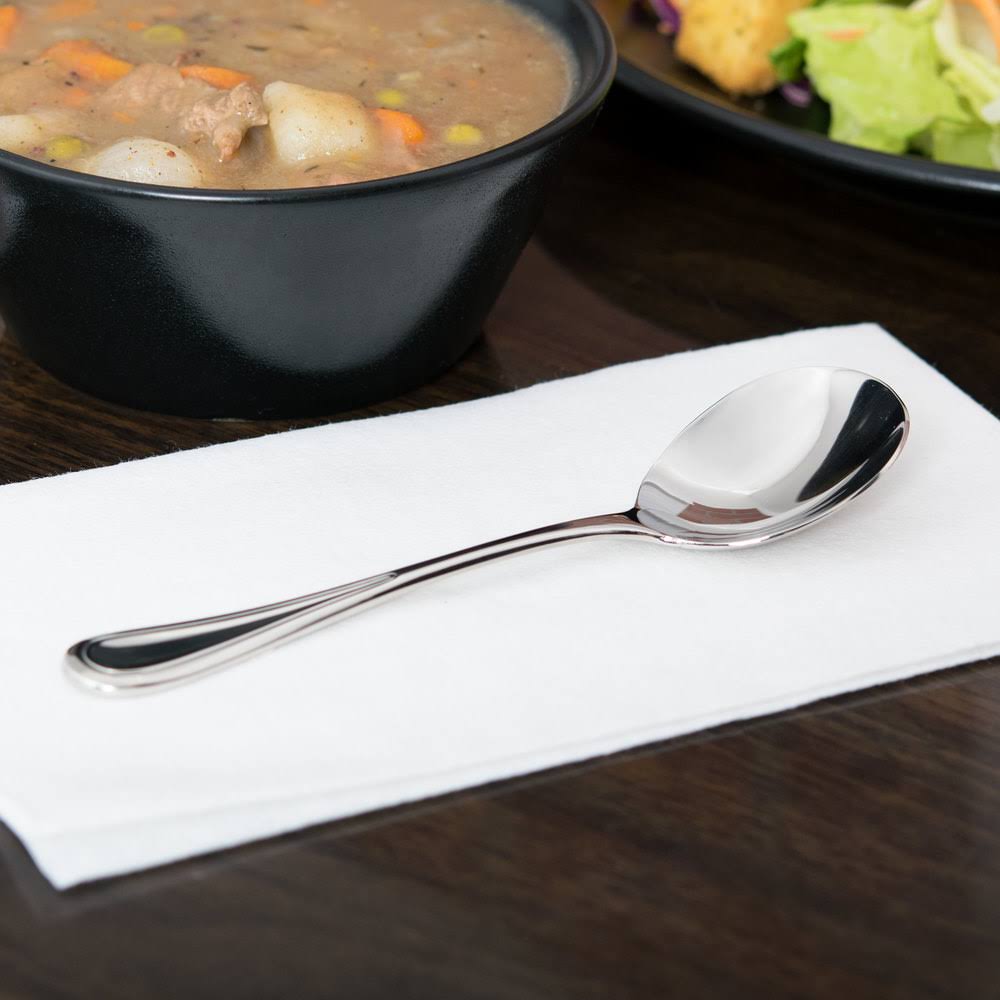 18/8 Stainless Steel Extra Heavy Weight Bouillon Spoon - 36/Case M6505