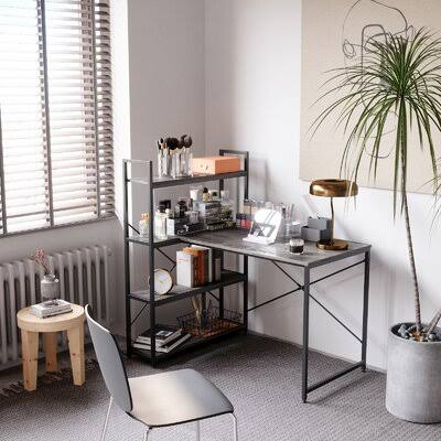 Gray Reversible L-Shape Desk O42759
