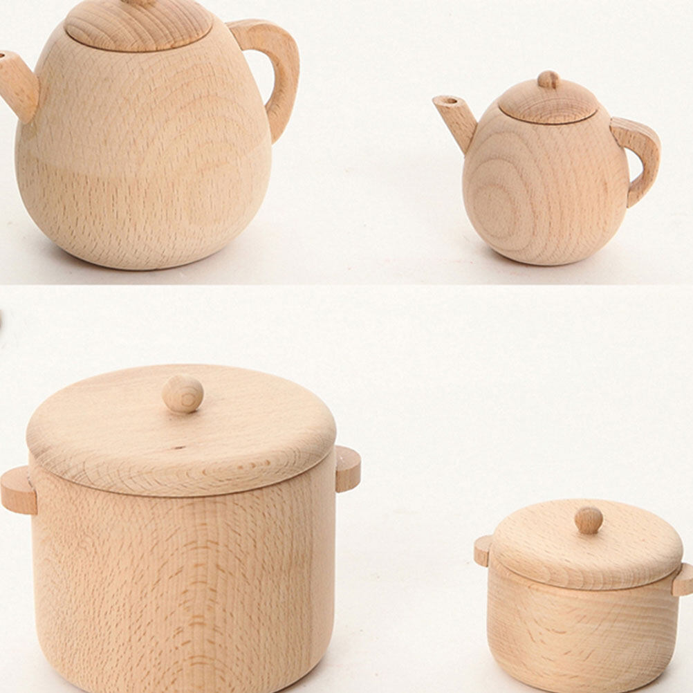 Solid Wood Tea Pot Toy G968464