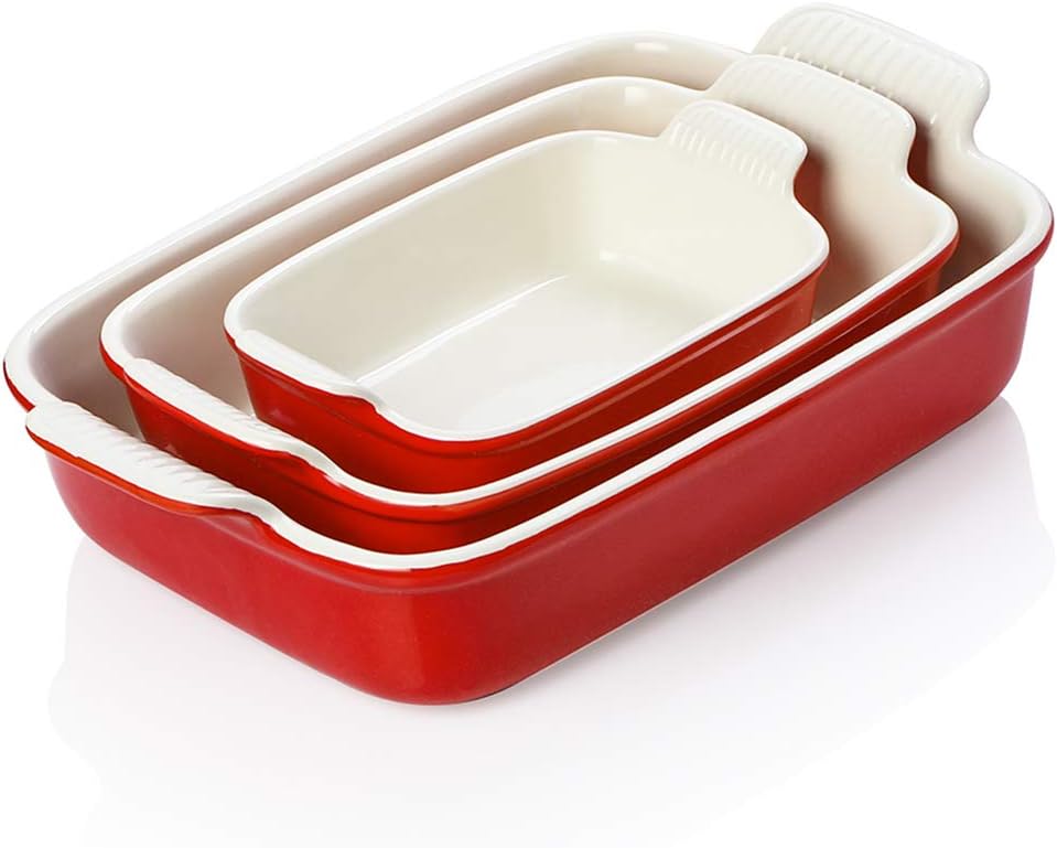 Yellow Porcelain 13 x 9.8 inch Ceramic Rectangular Baking Dish O6527