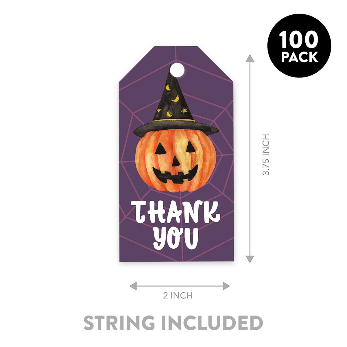 100-Pk Halloween Gift Tags With String R185435