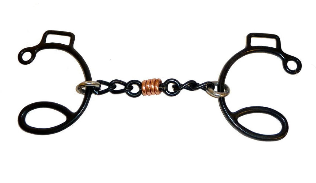 Sweet Iron Three Piece Copper Dogbone Chain Gag Bit T829