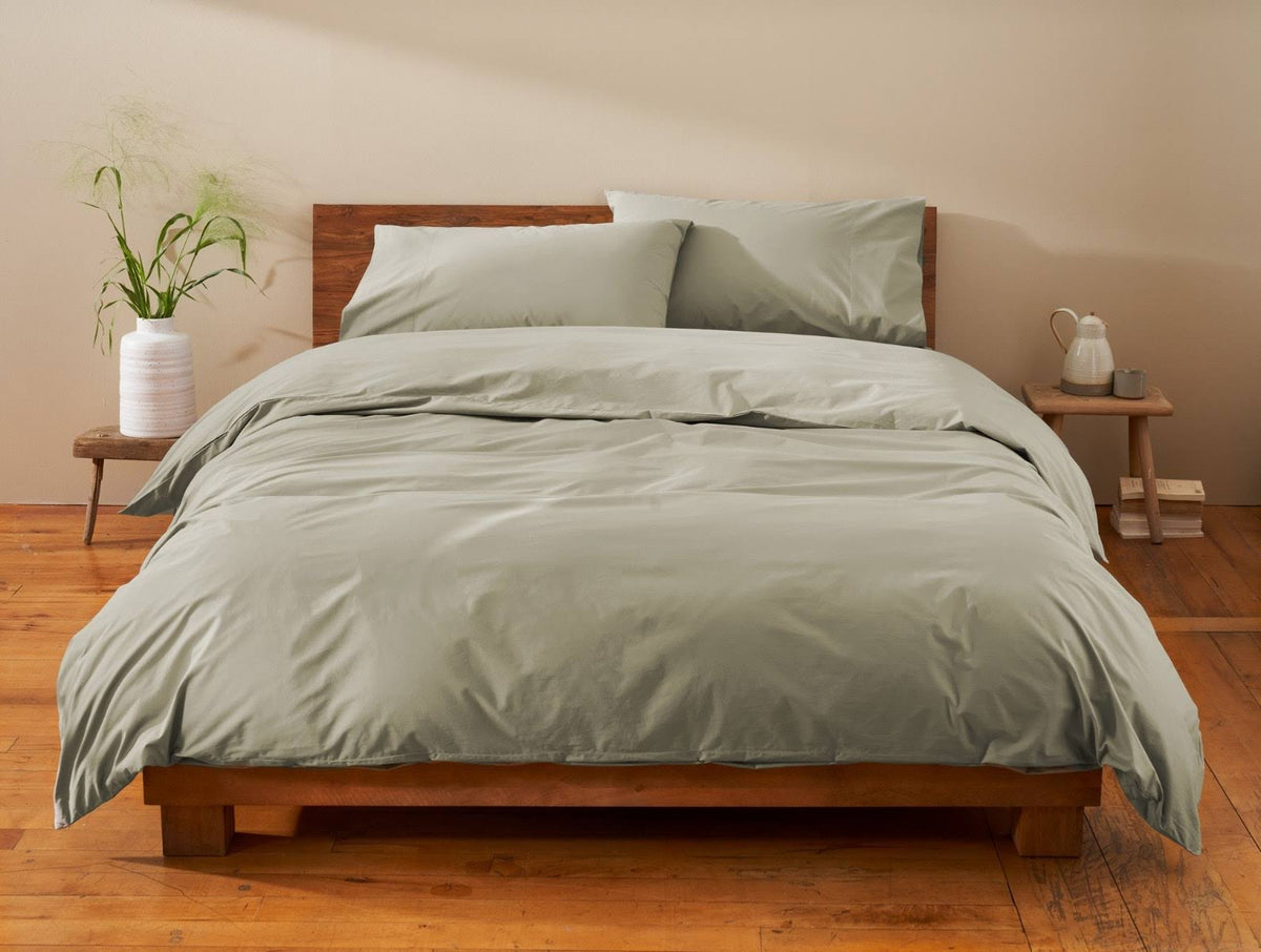 300 Thread Count Organic Percale Fitted Sheet Queen I9680