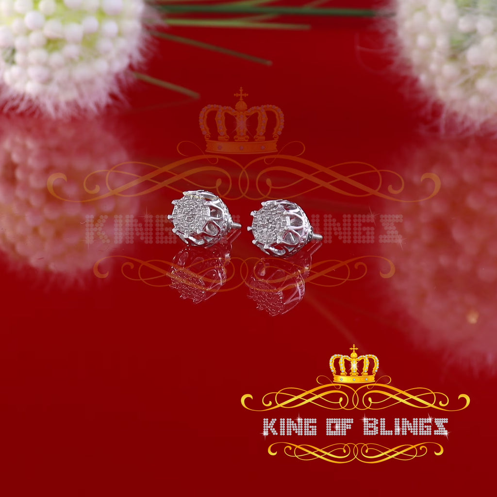 925 Sterling Silver Diamond Stud Earrings A2498