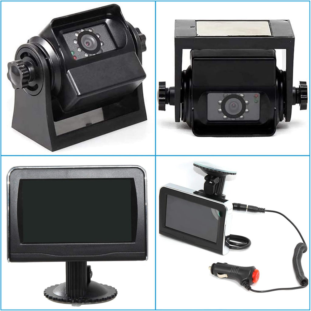 Wireless Magnetic Trailer Hitch Backup Camera with 4.3 inch LCD Monitor T8670