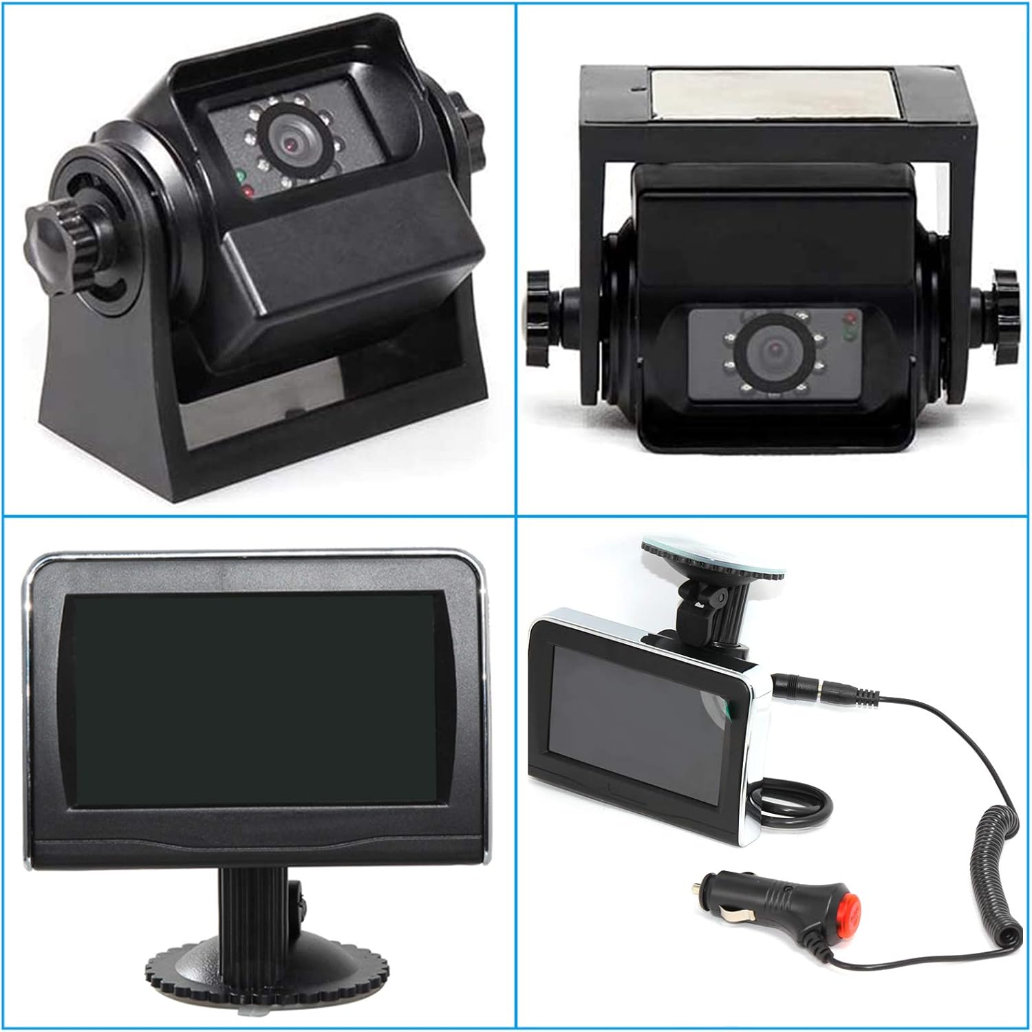 Wireless Magnetic Trailer Hitch Backup Camera with 4.3 inch LCD Monitor T8670