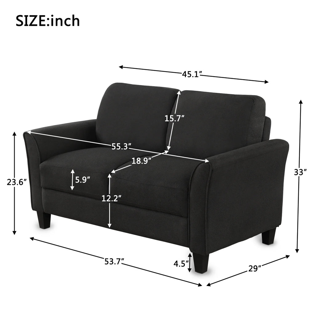 Black Double Seat Sofa Chair G2953