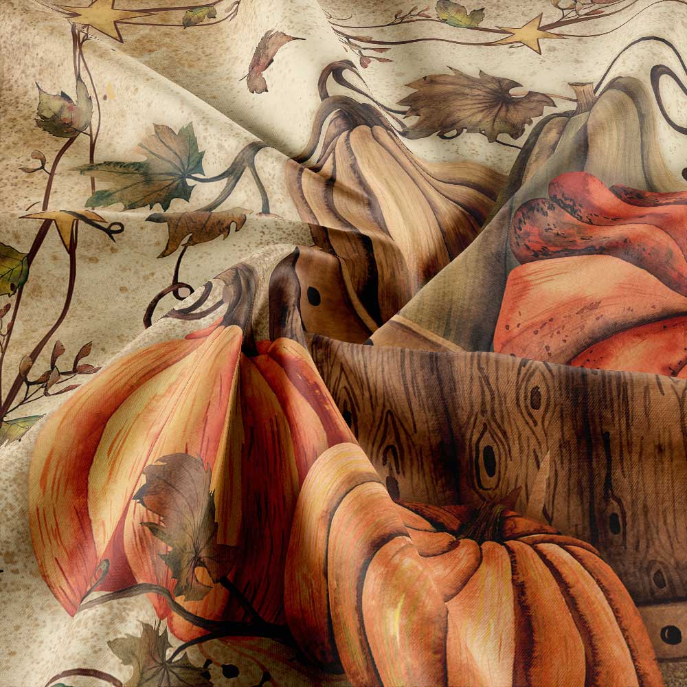 Fall Maple Leaves Fabric Shower Curtain with Hooks Set 60x72 Inch A7839