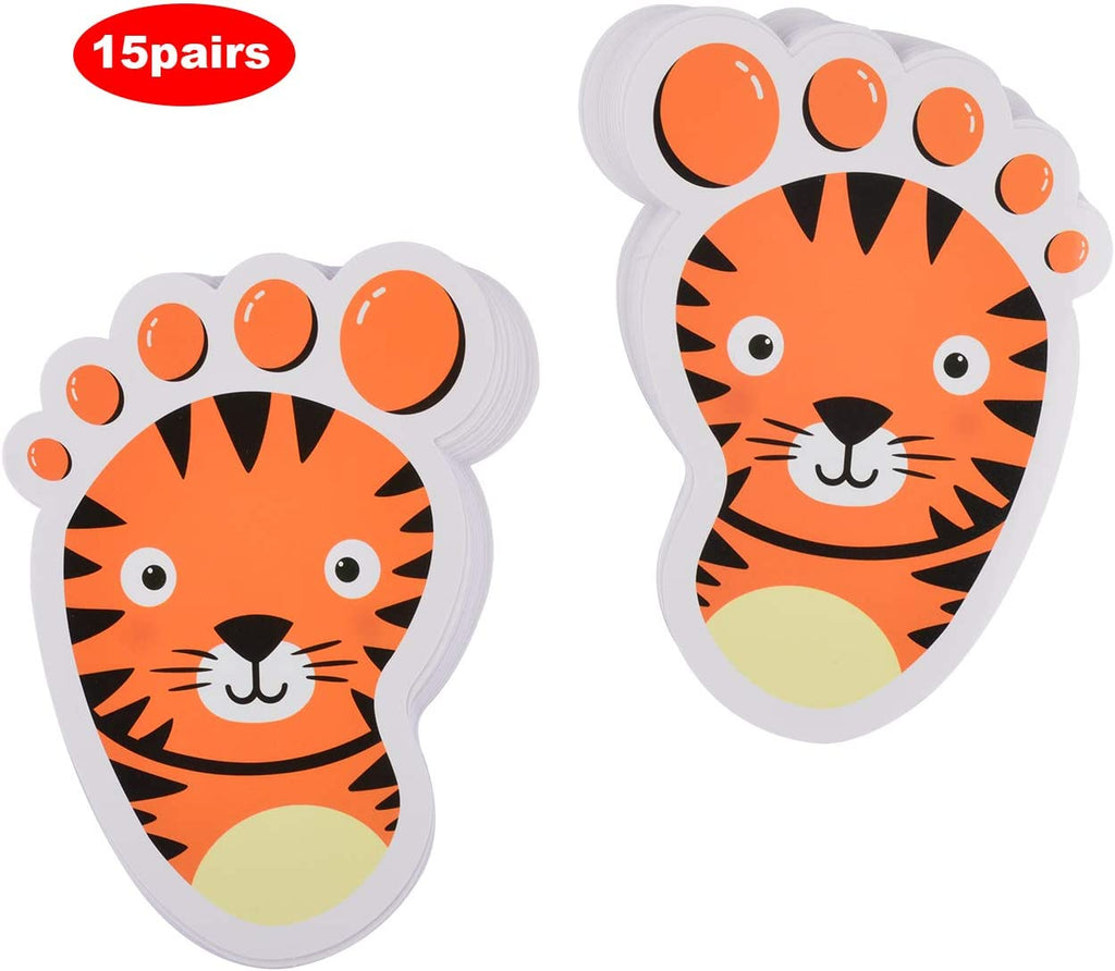 30 Pairs Self-Adhesive Floor Decals Footprint Stickers V75990