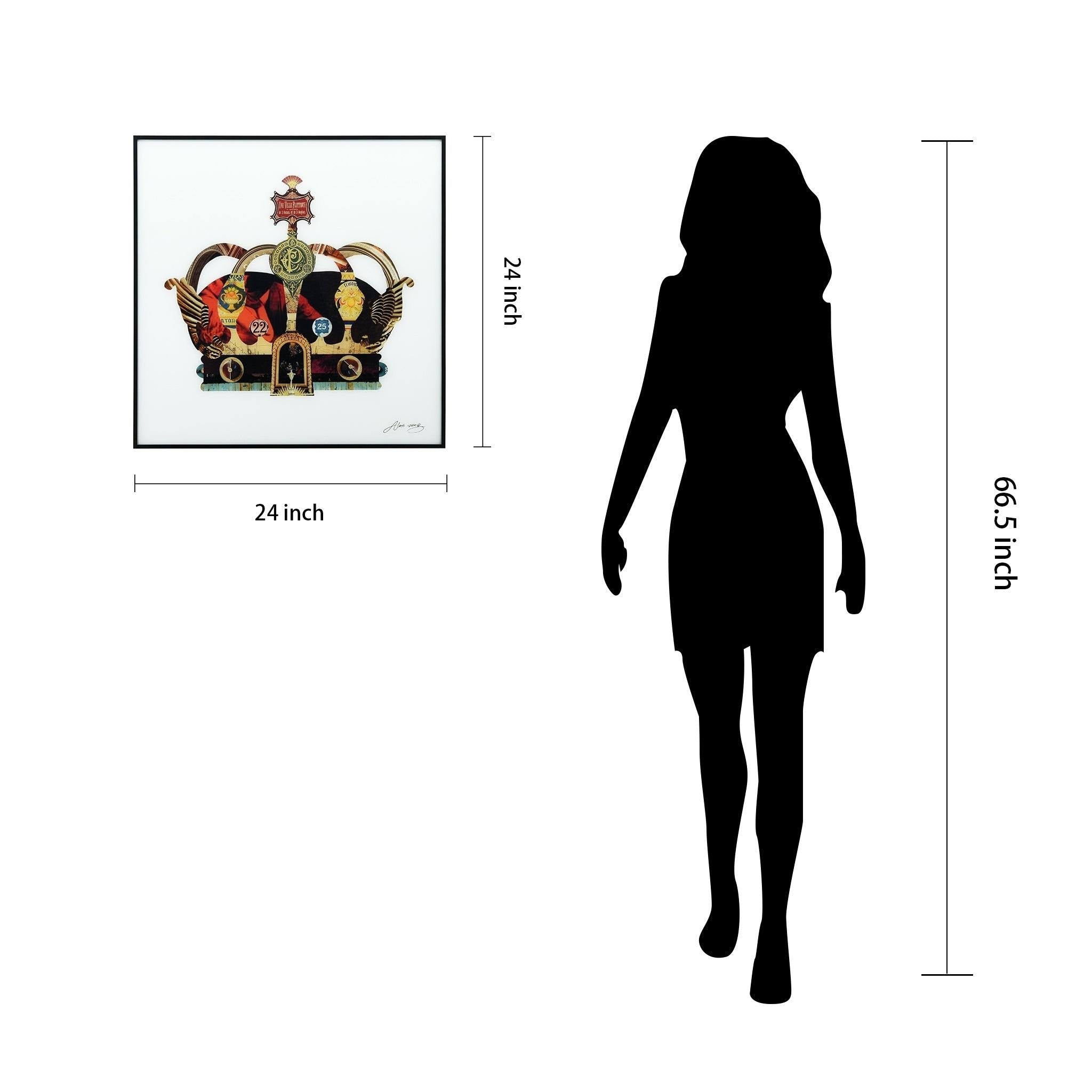 Printed on Glass Art with Anodized Aluminum Black Frame Wall G52673