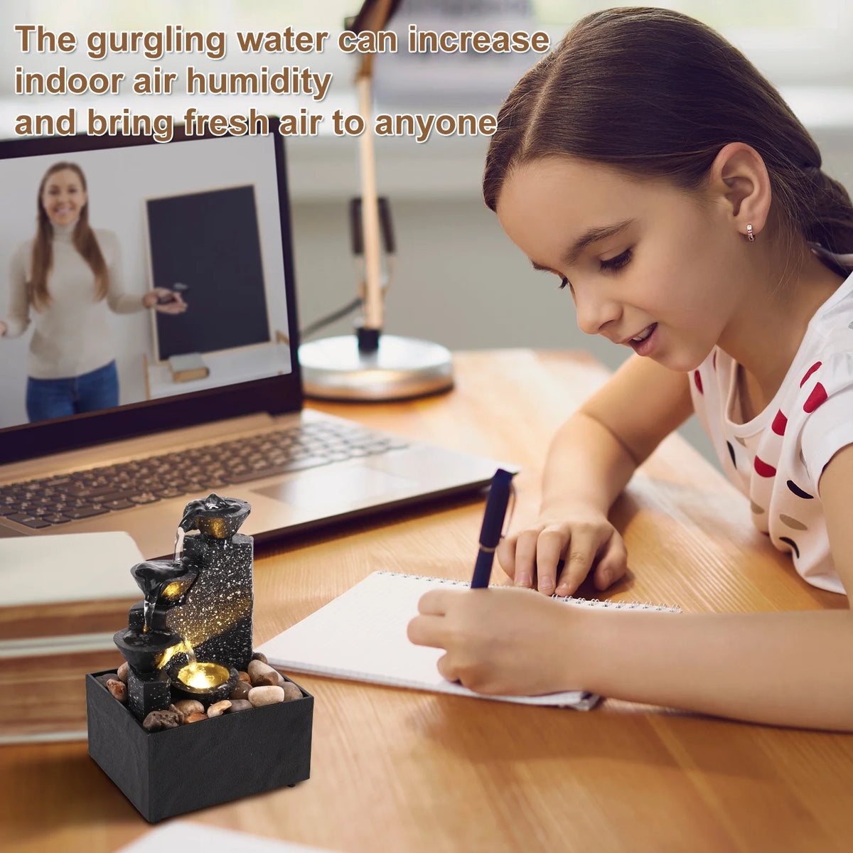 Indoor Water Fountain Tabletop Fountain 4 Level H403167