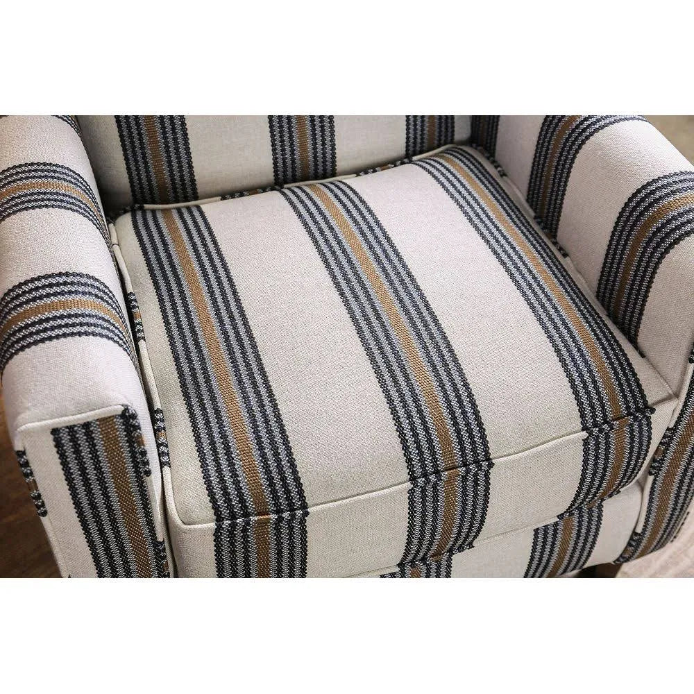 Beige Stripe Chair Z661