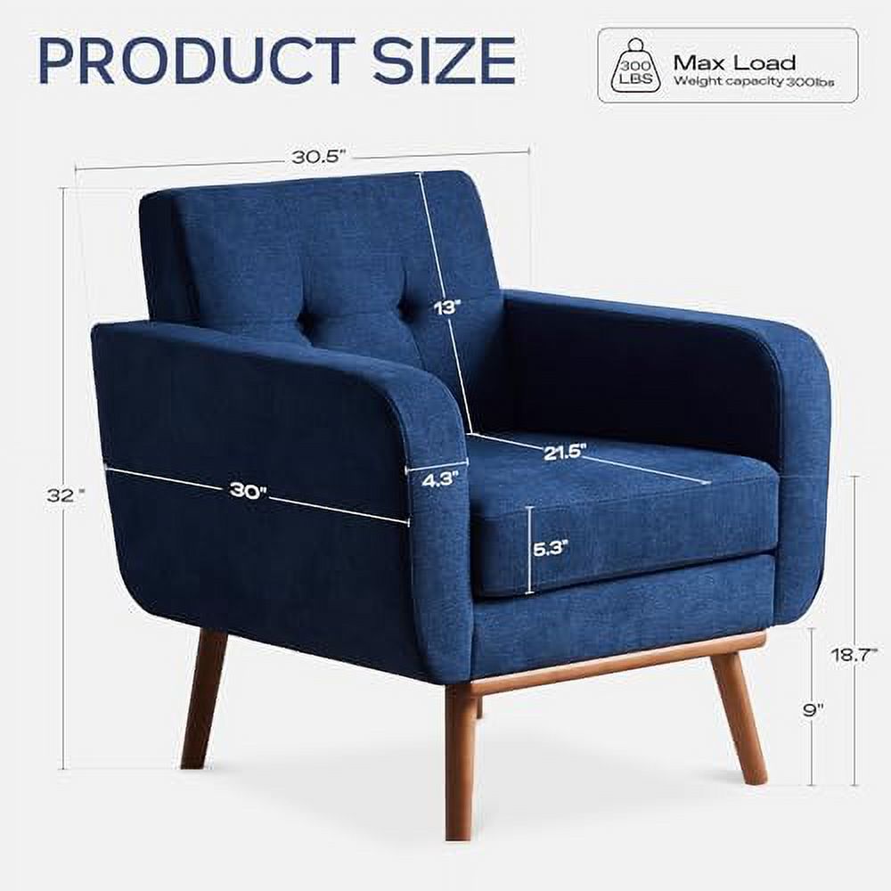 Dark Blue Fabric Accent Arm Chair C606884