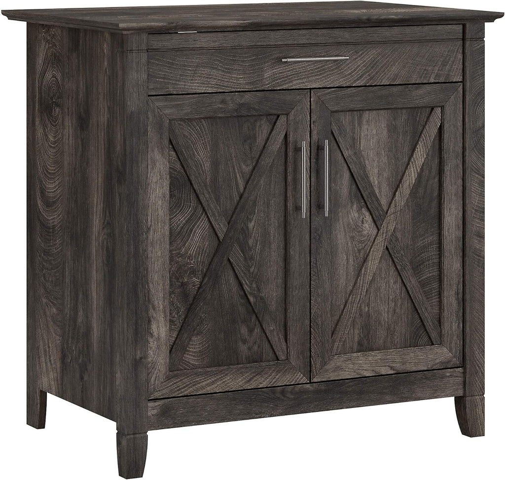 Secretary Desk with Keyboard Tray and Storage Cabinet Y25186