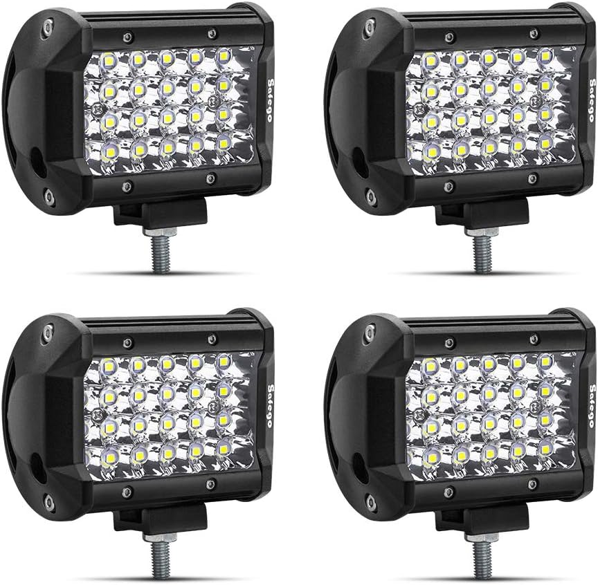 2pcs 68W Dual Color 6000K White 3500K Amber LED Driving Lights X1933