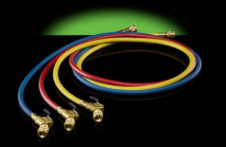 72' Refrigeration Hoses with Ball Valve Ends, Set of 3 I592