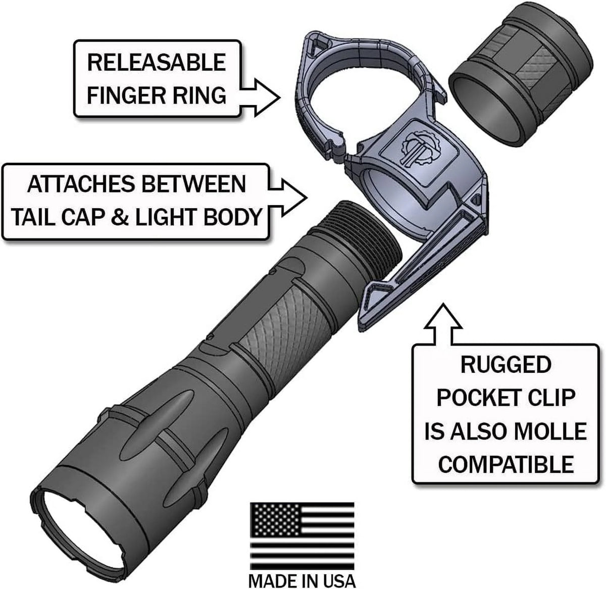 Tan Flashlight Ring K9762