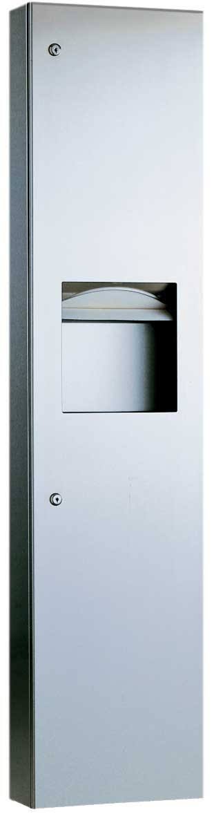 Semi Recessed Paper Towel Dispenser and Waste Receptacle R633