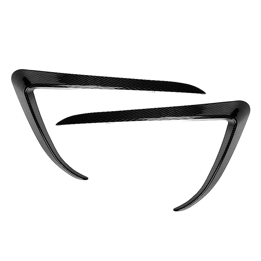 Carbon Fiber Front Fog Light Eyebrow Cover Trim Kit Q975
