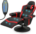 Red PU Leather Gaming Recliner Chair with Speakers E897152