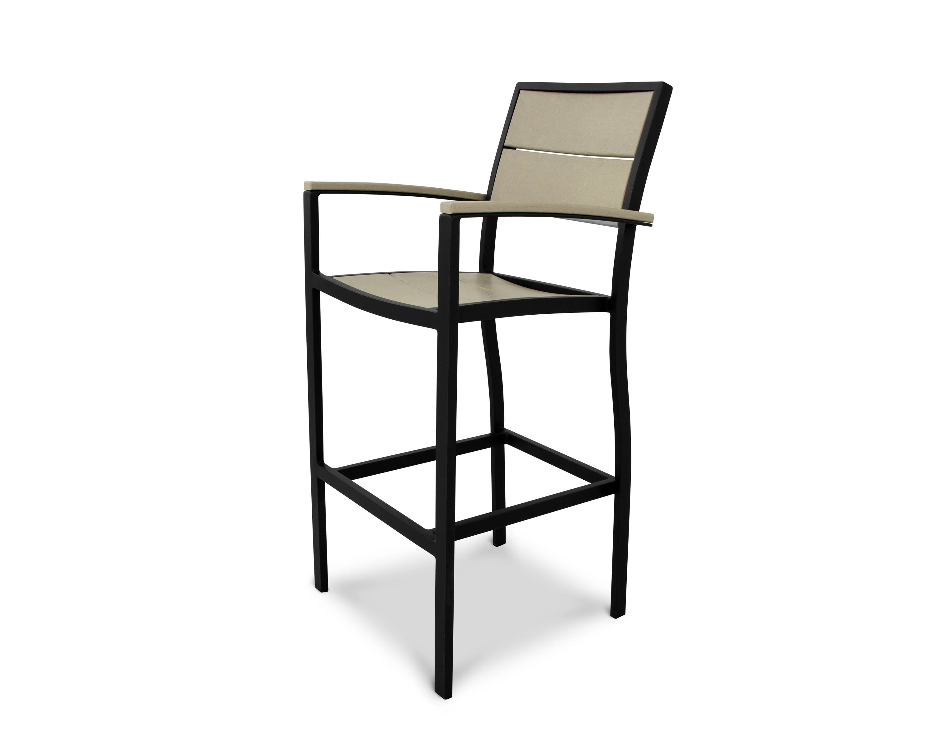 Textured Black Bar Arm Chair S17236
