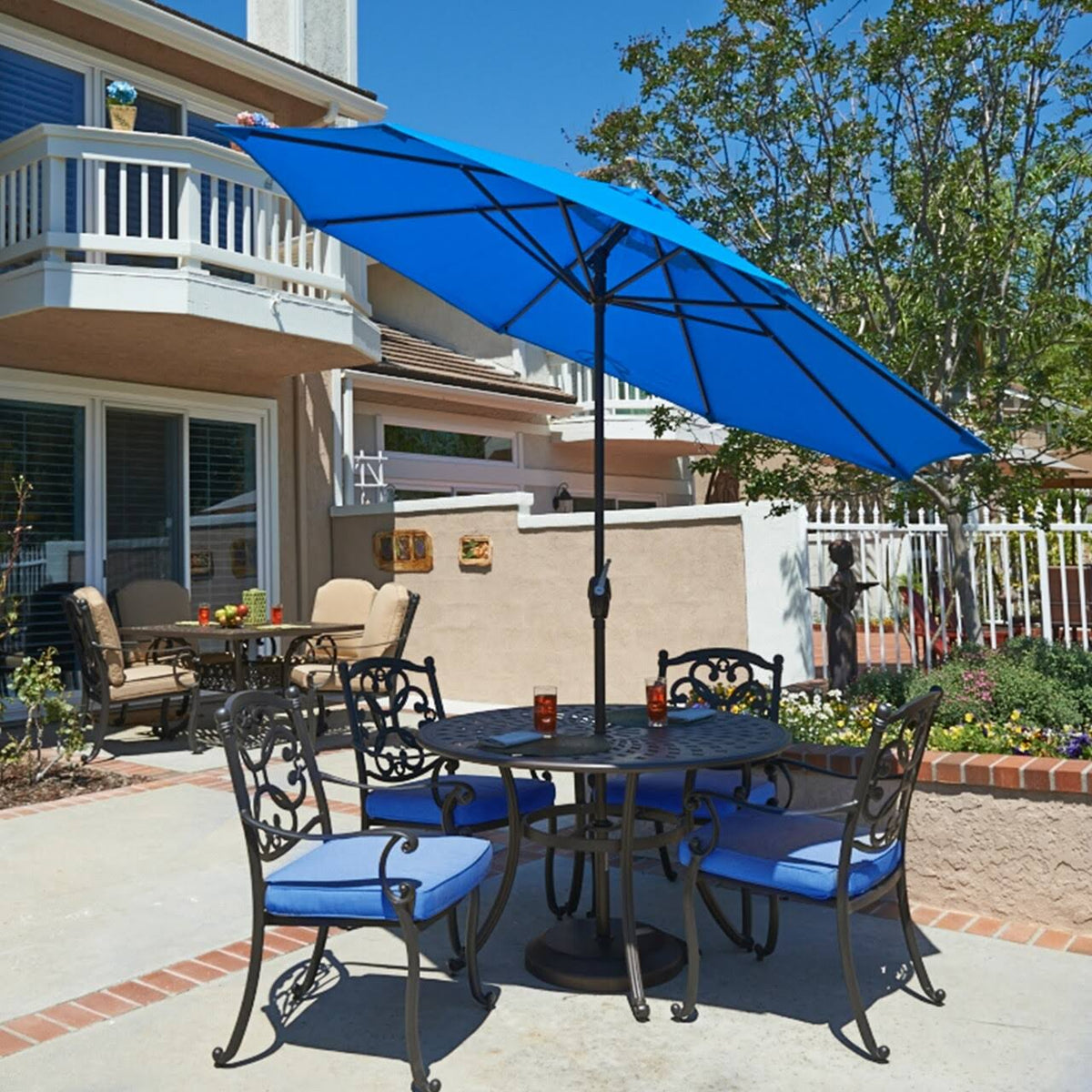 9 ft. Patio Umbrella with Bronze Aluminum Pole W275