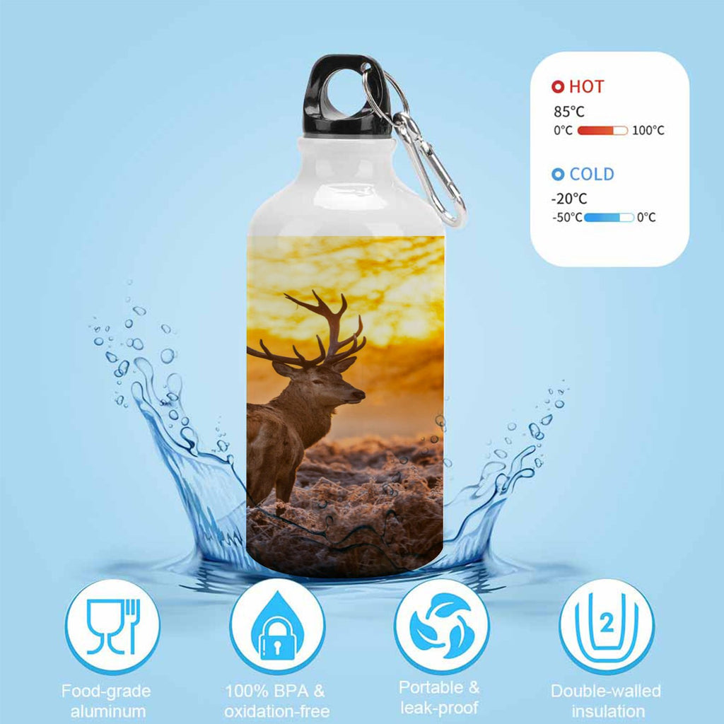 Red Deer 400ml Sport Aluminum Water Bottle with Twist Cap D71759