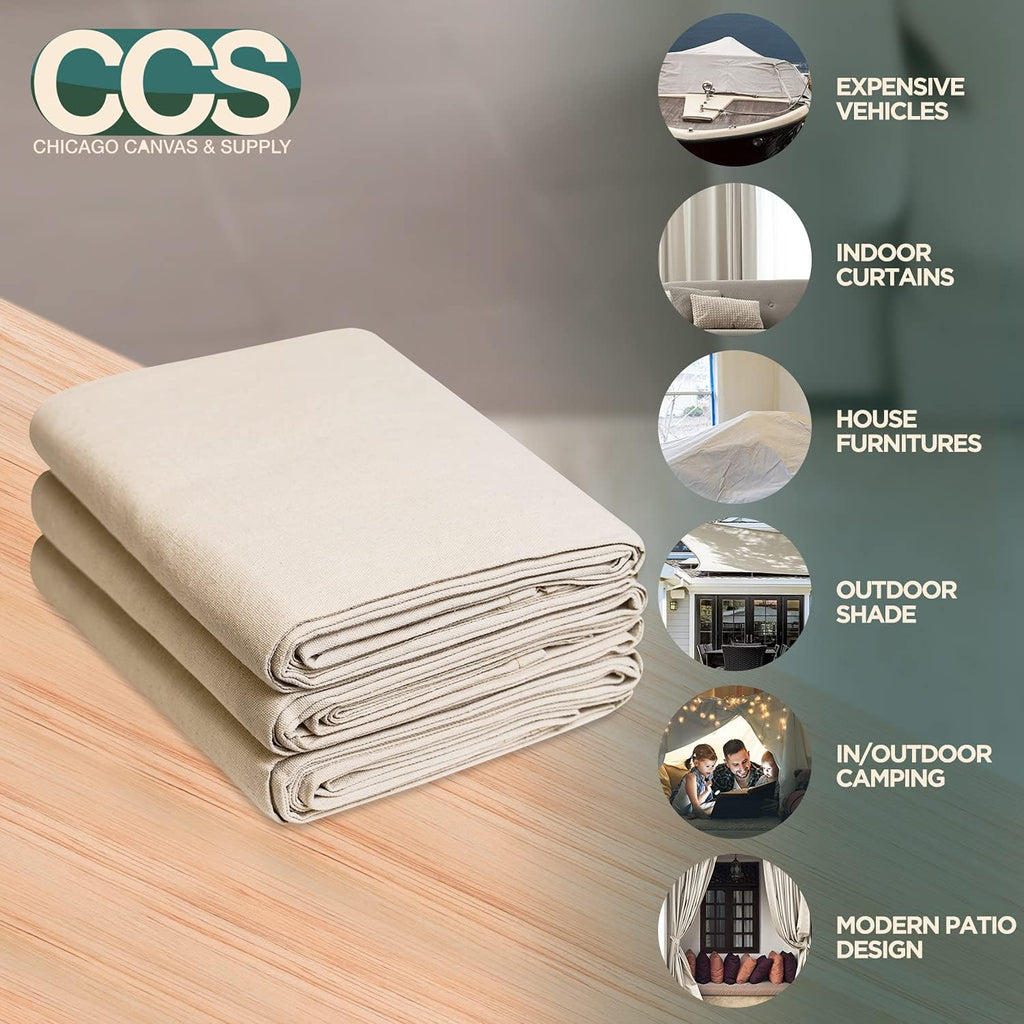 6 Piece Cotton Canvas Drop Cloth Set, 9 by 12 Feet F1727