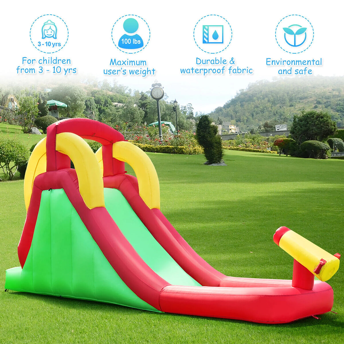 Inflatable Water Slide Bounce House with 350W Blower G228593