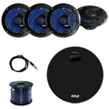 Water Resistant Marine Bluetooth Amplifier Receiver with 6.5 inch Waterproof Audio Speakers N403395