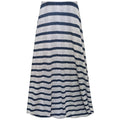White and Navy A-line Maxi Skirt with Liner S6476