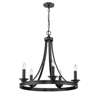 Black Candle Style Wagon Wheel Chandelier X6168