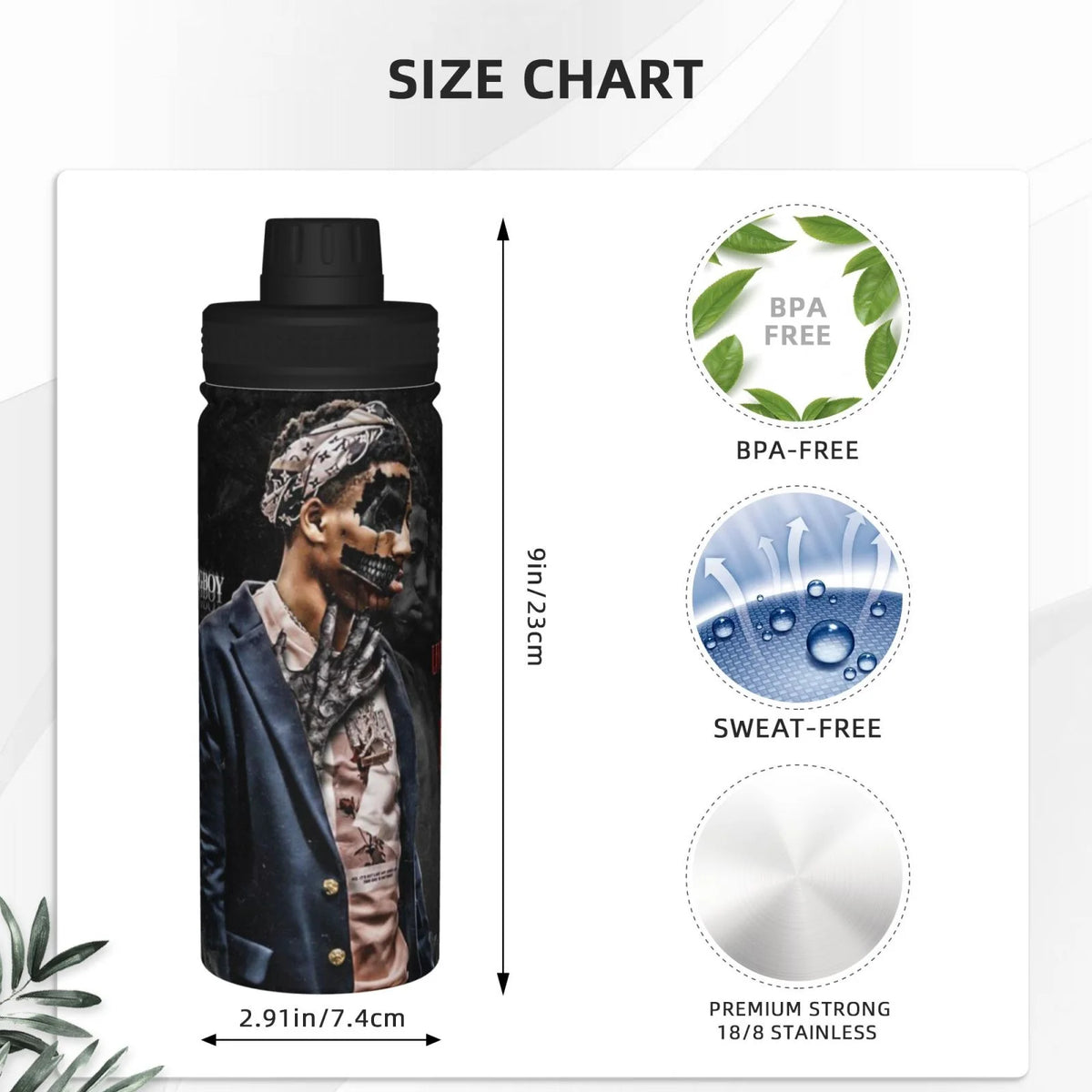 Insulated Stainless Steel Water Bottle 18OZ D27952