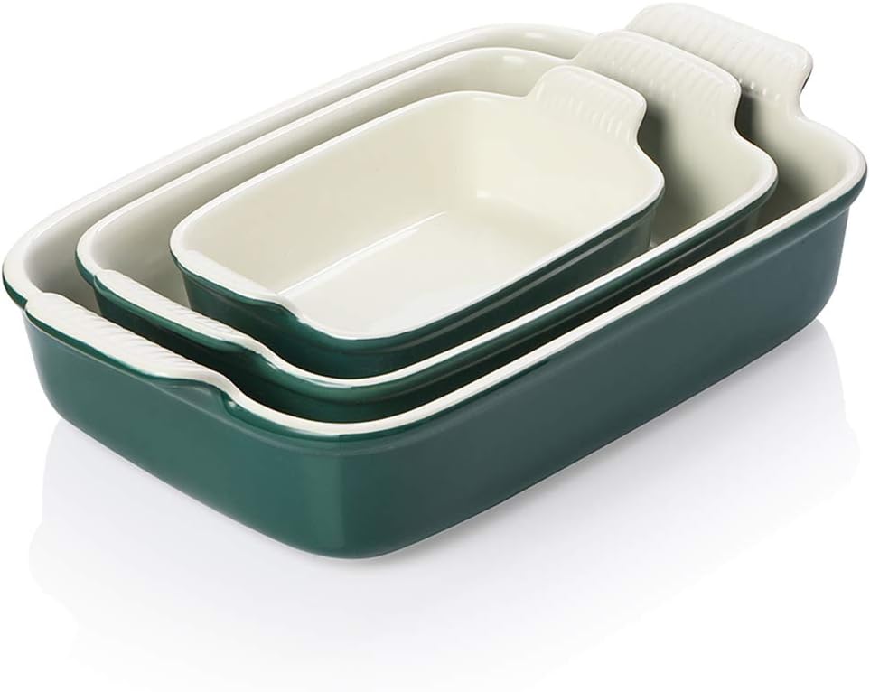 Yellow Porcelain 13 x 9.8 inch Ceramic Rectangular Baking Dish O6527